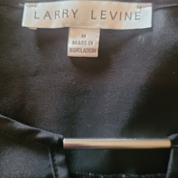 Larry Levine Black Long Sleeve Top M - Picture 7 of 7